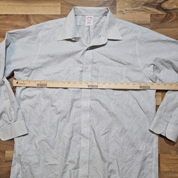 Brooks Brothers Plaid Button Down Long Sleeve Shirt Size 16.5/34 Cotton - Picture 7 of 9
